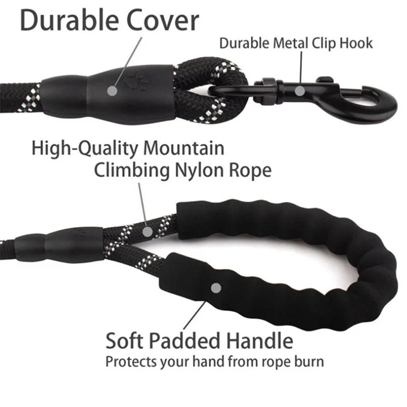 Overland Heavy-Duty Reflective Dog Leash