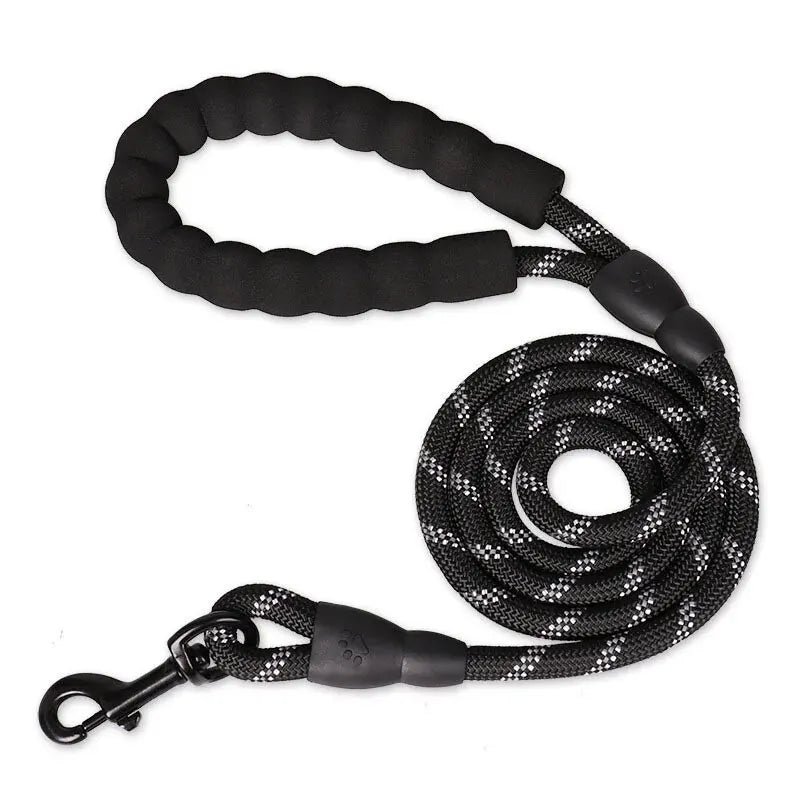 Overland Reflective Dog Leash With Padded Handle For Strong Dogs.