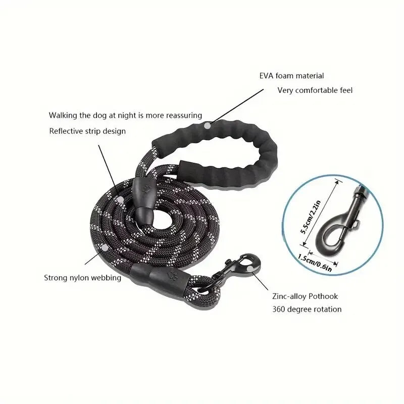Overland Heavy-Duty Reflective Dog Leash