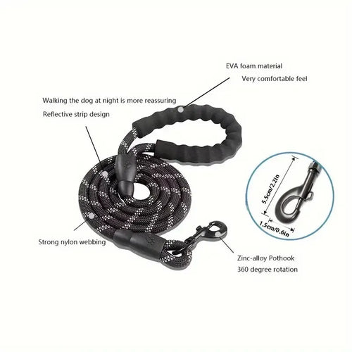 Overland Heavy-Duty Reflective Dog Leash