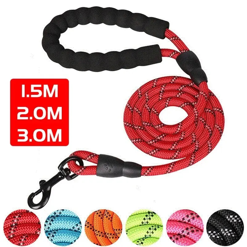 Overland Reflective Dog Leash With Padded Handle For Strong Dogs.